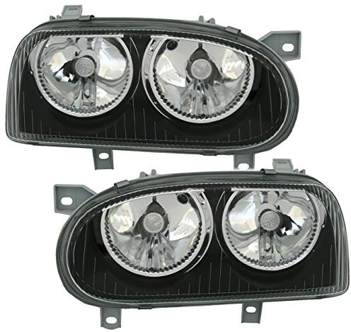 AD Tuning 961062 Scheinwerfer Set (2-teilig), Klarglas Schwarz