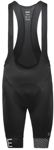GORE WEAR Herren C5 Opti Trägerhose+ Kurze, Black/White, M EU