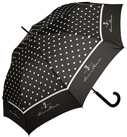 Goebel Schirm Dots Stockschirm, Stoff/Synthetisch, schwarz-Weiss, 88cm