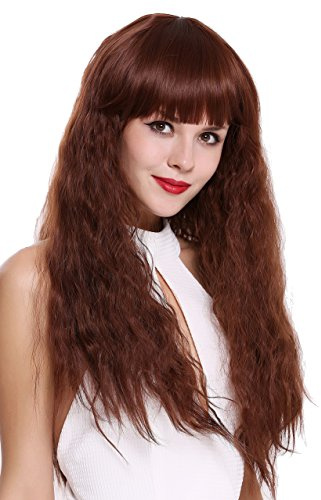 WIG ME UP - 1766Q-30/33 Lady Quality Wig long dense curly curls fringe mahogani copper brown mix