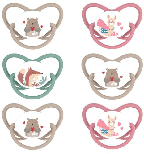 NIP Spar-Set Silikon Schnuller My Butterfly 6er Pack, Größe 2 (5-18 Monate) extra flaches und weiches Saugteil aus Silikon
