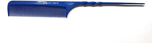 Hercules Sägemann HS C16 carbon 16 Profi Ergo-Stielkamm blau (antistatisch) Carbonkamm gleichmäßige Zahnung, 9 Zoll Stiel-Kamm (16b)
