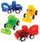 Baker Ross AW537 Aufziehbare Bagger (6 Stück) – Mini-Fahrzeuge in bunten Farben – perfekt als kleine Party-Überraschung oder als Geschenk für Kinder