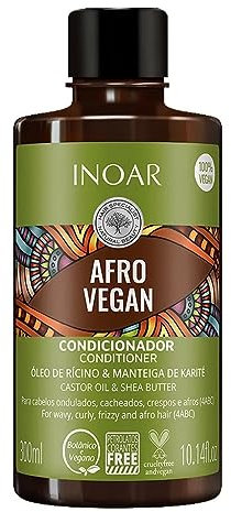Inoar Afro Vegan Shampoo + Conditioner, 300 ml