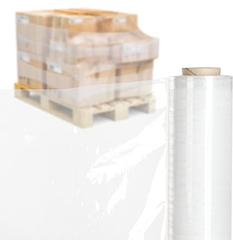 KADAX transparente Stretchfolie, 300x50cm Plastikfolie, 3kg Umzugsfolie, Palettenfolie für Möbel, Lager, Transport, widerstandsfähige Wickelfolie, Verpackungsfolie (transparent)