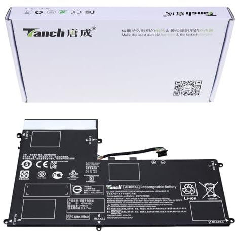 Tanch Laptop Batterie AO02XL 728558-005 HSTNN-UB5O HSTNN-LB5O 728250-1C1 pour HP 1000 G2 7.4V 3995mAh 31Wh