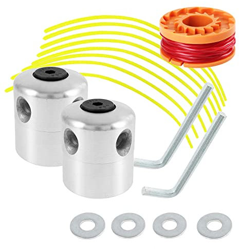 Cabezal Desbrozadora Universal,Osuter Cabezal Hilo Aluminio Cortacésped Duradero con Filo di Nylon para Desbrozadora Repuestos