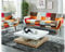 Vente-unique-Table Basse - Plateau pivotant - MDF laqué Blanc et chêne - Fausto II
