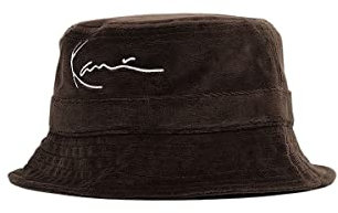 Karl Kani Herren KA213-011-1 Signature Velvet Bucket Hat Darkbrown, one Size