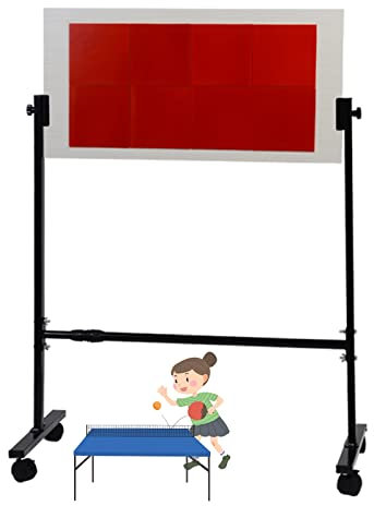 LLAA Tischtennis Rebound Tafel Fitnessstudio Tischtennis Rebound Board Rebounder, Drinnen Draußen Bodenständer Pingpong-Rückkehrbrett, Einzelne Trainingsgeräte Für Das Selbststudium (Color : Red)