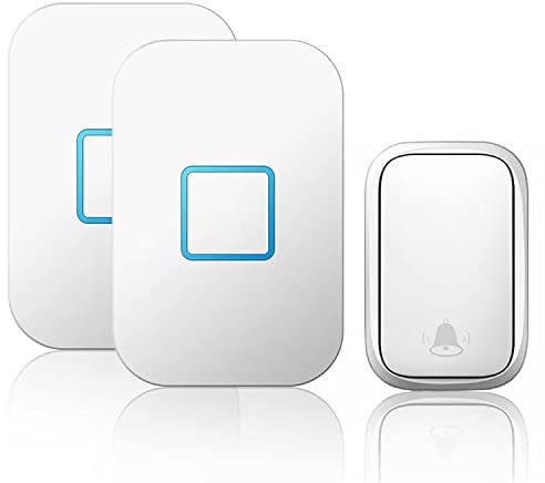 TriLine Self-Powered Wireless Doorbell, Waterproof Cordless Chime, No Battery Required Door Bell Kit with 150M Range LED Indicators, 500 ft Remote 5 Volume Levels 60 Melodies