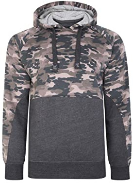 Kam Men's Camo Panelled Hoodie