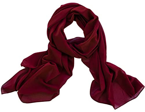 DOLCE ABBRACCIO by RiemTEX Damen Schal Tuch Stola elegante Schals und Tücher Verona aus Chiffon (Bordeaux)