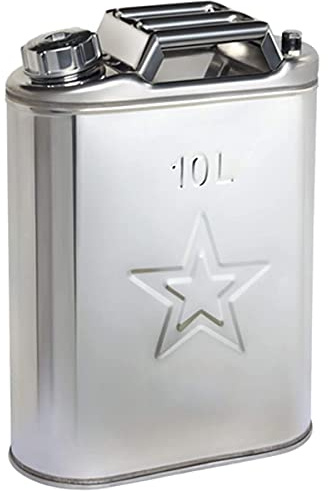 WZSON Jéservoir De Carburant Métalliques Portatives, Jerrican Essence Portatives, Citernes À Essence pour Motocycles Et Automobiles,10l