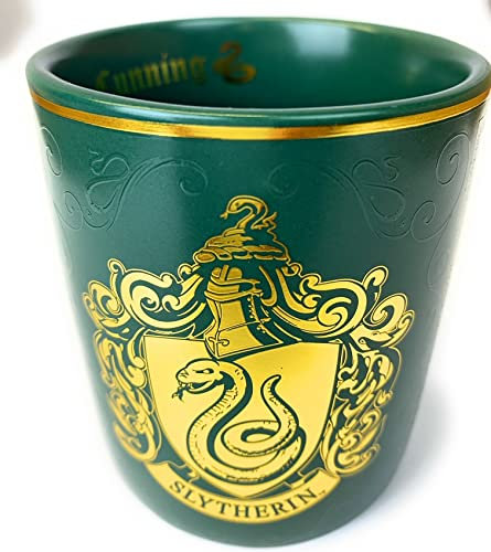 Official Harry Potter Slytherin Mug with Gold Foil and Embossed 3D Logo in a Box