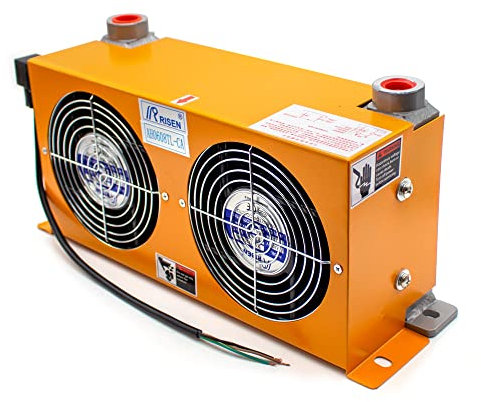 Jieotwice AH0608TL-CA Enfriador de Aire Hidráulico Radiador de Aceite Refrigerado Por Aire Serie AF Enfriadores de Aceite de Aluminio Hidráulicos de Aleta de Placa(DC 12V)