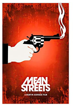 Mean Streets Retro-Filmposter Kunst Ästhetik Restaurant Schule Schlafsaal Leinwand Poster Schlafzimmer Dekor Sport Landschaft Büro Zimmer Dekor Geschenk Rahmen Stil 40 x 60 cm
