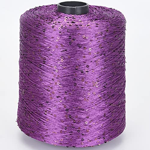 Mehrfarbiges Paillette-Garn, Pailletten, Stricken, natürliche Seide, für Handnadel, Häkelgarn, Linie, Pullover, 14