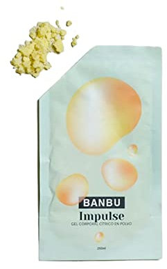 BANBU Gel de Ducha en polvo cítrico Impulse 30gr=250ml Todo tipo de pieles Vegano Fabricado en España