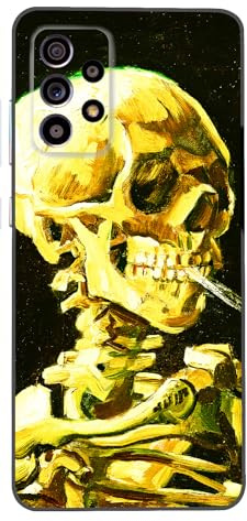 Berkin Arts Kompatibel mit Samsung Galaxy A53 5G Hülle Silikon Handyhülle Post-Impressionismus (Vincent Van Gogh-Totenkopf mit Zigarette)