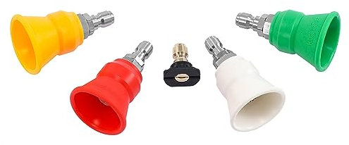 RIDGE WASHER Pressure Washer Nozzle Guard, Power Washer Nozzle Tips with Protector Holder, 5 Pressure Washing Tips with 1/4 Quick Connect, Orifice 2.5