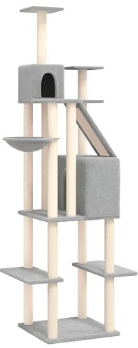 Kratzbaum XXL für große Katzen stabil | Dicke Stämme für einen sicheren & langlebigen Umgang | Katzenkratzbaum groß 200cm hoch