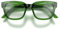 LONDON MOLE Brillen | Tricky Lesebrille | Rechteckige Lesebrille | Coole Leser | Stilvolle Lesebrille | Herren Damen Unisex | Federscharniere | Transparent Grün | + 1,0 Vergrößerung, LM-TRI-TG-1