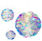 STOBAZA 3st Neonwabenball Tischdekoration Party Papier Blumen Geburtstagspapier Pompons Party Taschentücher Poms Christbaumschmuck Wabendekoration Heim Wabenkugel Neon Film Latte-kunst