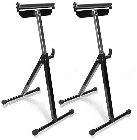ISOISL 2x Rollenbock, 68-108CM Rollenbock Höhenverstellbar, Rollbock Klappbock mit Antirutschfüßen, Stützbock bis 90 kg