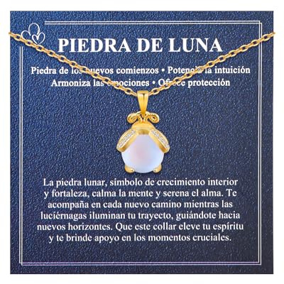 BOCHOI Halskette Frauen Geschenk, Mondstein Halskette für Frauen Mondstein Anhänger Original Geburtstag Muttertag für Tochter, Mutter, Schwester (gold)
