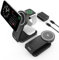 SODI 3-in-1 Wireless Charger mit Qi2-Zertifizierung,15W Schnellladung für iPhone 16/15/14/13/12, Faltbare Reise-Ladestation für Apple Watch & AirPods, Überhitzungsschutz, Kompakt Design