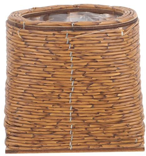 KONTONTY Panier De Rangement Tissé Rattan Panier à Fleurs Fait Main Pot De Plante Créatif pour Décoration Intérieure Et Rangement Polyvalent