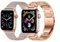 baklon 2 Pezzi Compatibile con Cinturino Apple Watch 38/40/41mm, Cinturino in Acciaio Inossidabile di Ricambio Sportivo Compatibile con iWatch series Ultra2/Ultra/SE2/SE/9 8 7 6 5 4 3 2 1 Oro r rosa