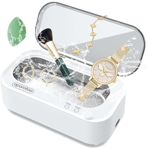 Nettoyeur à Ultrasons, 48000Hz Nettoyeur Ultrasons Professionnel en Acier Inoxydable pour Tous Les Bijoux, Bac Nettoyeur Ultrasons Lunettes Ultrasonic Cleaner pour Bijoux,Montre, Lunettes, Dentie