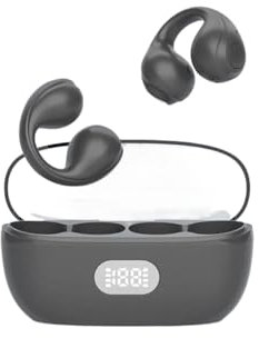 Casque Bluetooth Niye Air Conduction Bluetooth 5.3 Écouteurs À Clip d'oreille Ouvert avec Micro Casques De Sport pour Android IPhonees Samsunges Casque Gaming(Black)