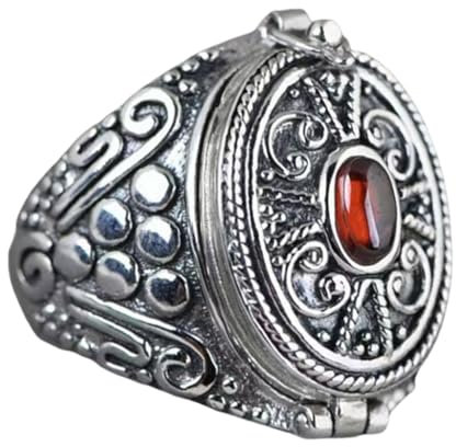 GMBYLBY Anneaux ouverts Gawu Box avec compartiment secret, taille réglable, anneaux d'ouverture en alliage, accessoire de mode pour tenues tendance, Comme sur l'image