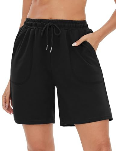 Terecey Shorts et Bermudas Femme Vetement Sport Femme Ete Fluide Taille Haute Pantalon Court pour Jogging Running Fitness d’Été Doux et Respirant