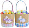 Flycalf Personalisierte Ostern Korb Tasche Geschenk Tote Tasche Portable Handtasche Retro-Stil wiederverwendbare Urlaub Tasche