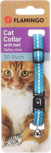 Flamingo Katze Halsband Jinxy Hellblau 20-34cm 10mm
