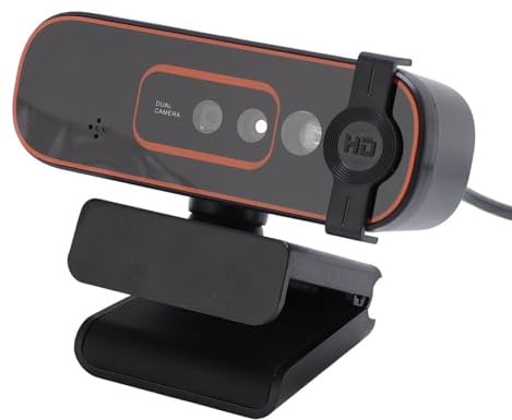 1080p Webcam mit Mikrofon, Gesichtserkennung USB HD Computer Web Camera Plug and Play, Auto Focus -Streaming -Webcam mit Datenschutzcover für Online -Anrufkonferenzen,