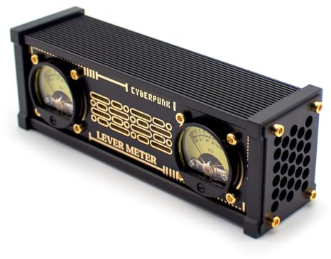 Sound-Activated VU Meter, with with RGB Backlight Stereo MIC Sound Level, Desktop Audio Level Indicator, for Home Audio Systems | Stereo Microphone Desktop Audio Level Indicator for Home Audio Systems