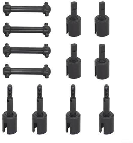 Arbre de transmission de rechange et joint de coupelle différentielle pour voitures Tamiya TT01 TT02 RC (os + tasses + diff cups)