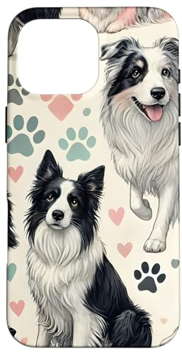 Beautiful Dogs Pattern Border Collie Case for iPhone 16 Pro Max