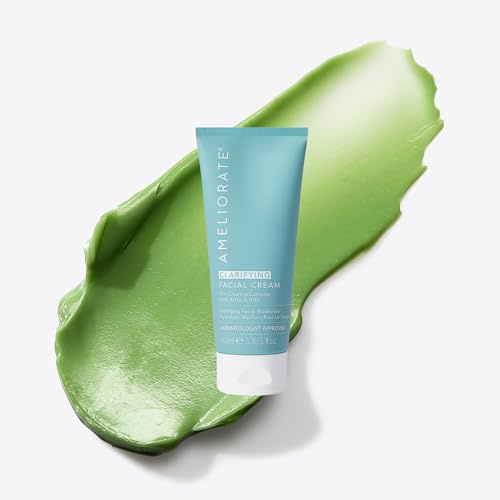 AMELIORATE Clarifying Facial Cream 100ml | Colour-Correcting Moisturiser for Blemish-Prone Skin | Instantly Reduces Redness & Refines Pores | With Lactic Acid | UK Dermatologist Approved
