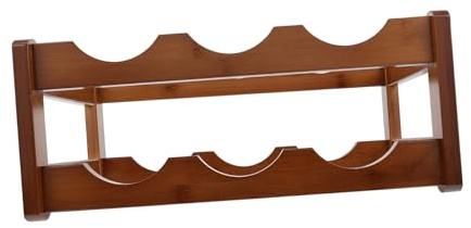 UTHCLO Casier à Vin en Plastique Marron Maison Espace de Rangement Pratique et Design Compact pour Bar et Comptoir Cuisine
