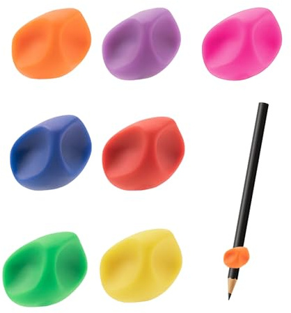7 Piezas Adaptador lapiz para niños, Agarres para Lápices, la Corrección de la Postura de Escritura a Mano Entrenador - adaptadores para zurdos y diestros - Ergonómico - Apto para niños y adultos