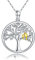 TANGPOET Lebensbaum Kette 925 Sterling Silber Vogel und Baum des Lebens Anhänger Halskette Valentinstag Schmuck Geschenke für Damen Mädchen Frauen
