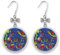 Tequila Sombrero Gitarre Chili Mexico Elment Schleife Ohrringe Drop Stud Pierced Hook, Silber