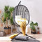 Cherry Tree Furniture Azura Black Hanging Egg Chair, Patio Swing Chair