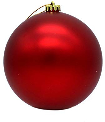 DARO DEKO Weihnachts-Kugel XXL Ø 15cm - 1 Stück rot matt